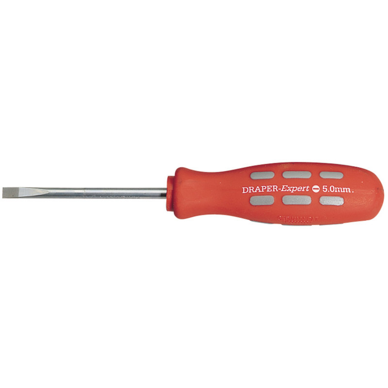 Draper Expert Plain Slot Parallel Tip Mechanics Screwdriver, 75 x 5mm (Sold Loose)