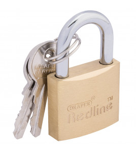 Draper Redline® Brass Cylinder Padlock, 30mm