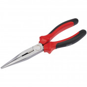 Draper Redline® Heavy Duty Long Nose Pliers with Soft Grip Handles, 200mm