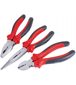 Draper Redline® 190mm Pliers Set with Soft Grip Handles (3 Piece)
