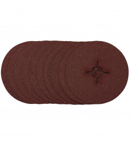 Fibre Sanding Discs, 115mm, 60 Grit, (Pack of 10)