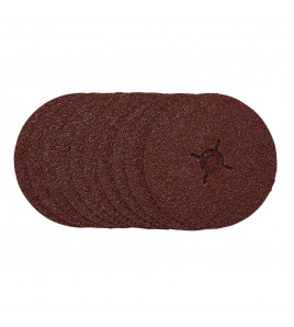 Fibre Sanding Discs, 125mm, 24 Grit, (Pack of 10)