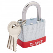 Draper Redline® Laminated Steel Padlock, 40 x 26mm - Discontinued