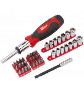 Draper Redline® Ratcheting Screwdriver Socket and Bit Set (40 Piece)