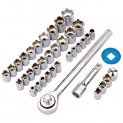 Draper Redline® Socket Set, 1/4, 3/8 Sq. Dr. (39 Piece)