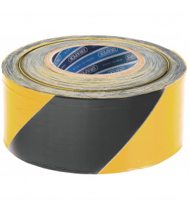 Barrier Tape Roll, 500m x 75mm, Black and Yellow