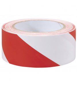 Hazard Tape Roll, 33m x 50mm, Red and White