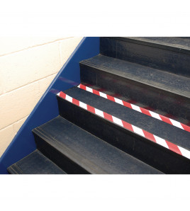 Hazard Tape Roll, 33m x 50mm, Red and White