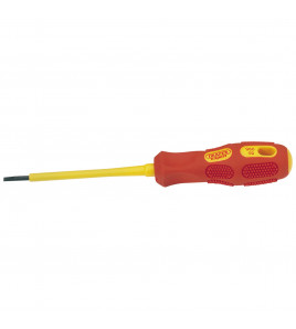Draper Expert VDE Approved Fully Insulated Plain Slot Screwdriver, 2.5 x 75mm (Sold Loose)