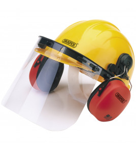 Safety Helmet with Ear Muffs and Visor