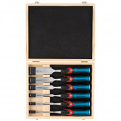 Draper Expert Soft Grip 'Pound Thru' Bevel Edge Wood Chisel Set, 140mm (6 Piece)