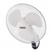 230V Oscillating Wall Mounted Fan with Remote Control, 16/400mm, 3 Speed