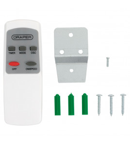 230V Oscillating Wall Mounted Fan with Remote Control, 16/400mm, 3 Speed