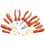 Expert Quality VDE Approved Fully Insulated Pliers and Screwdriver Set (10 Piece)