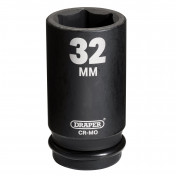 Draper Hi-TORQ® Deep Impact Socket, 3/4 Sq. Dr., 32mm