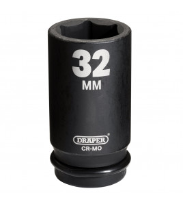 Draper Hi-TORQ® Deep Impact Socket, 3/4 Sq. Dr., 32mm