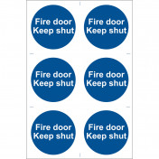 Fire Door Keep Shut' Mandatory Sign (Pack of 6)