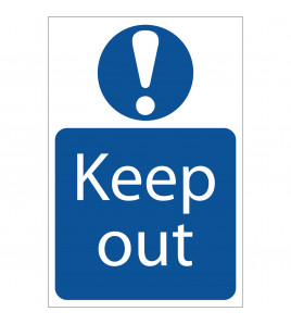 Keep Out' Mandatory Sign, 200 x 300mm