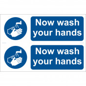 Wash Your Hands' Mandatory Sign (Pack of 2)