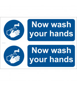 Wash Your Hands' Mandatory Sign (Pack of 2)
