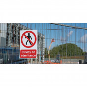 No Admittance' Prohibition Sign, 200 x 300mm