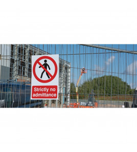No Admittance' Prohibition Sign, 200 x 300mm