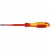 KNIPEX 98 20 40 SL VDE Insulated Slotted Screwdriver, 4.0 x 100mm - Slim