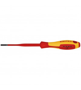 KNIPEX 98 20 40 SL VDE Insulated Slotted Screwdriver, 4 x 100mm - Slim
