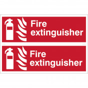 Fire Extinguisher' Fire Equipment Sign (Pack of 2)
