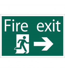 Fire Exit Arrow Right' Safety Sign