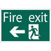 Fire Exit Arrow Left' Safety Sign