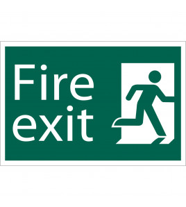 Fire Exit' Safety Sign, 300 x 200mm - Discontinued