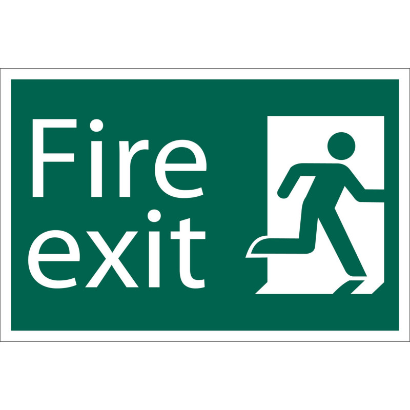 Fire Exit' Safety Sign, 300 x 200mm - Discontinued