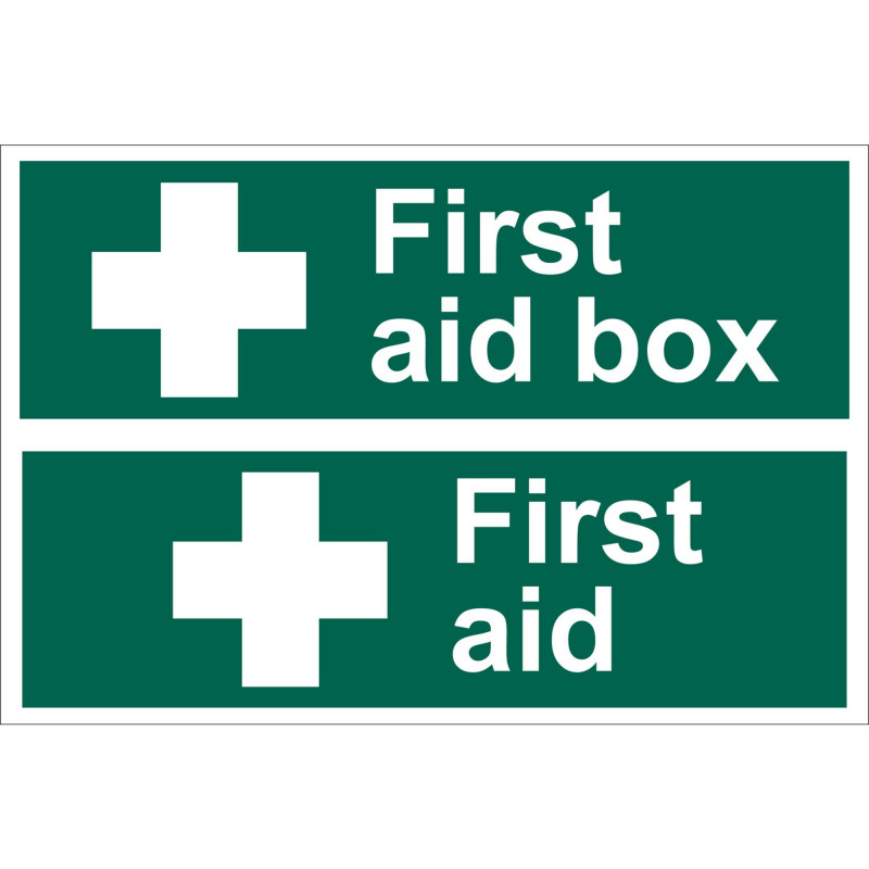 First Aid Box' Safety Sign