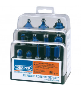 TCT Router Bit Set, 1/4 (12 Piece)