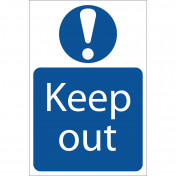 Keep Out' Mandatory Sign, 400 x 600mm