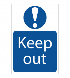 Keep Out' Mandatory Sign, 400 x 600mm
