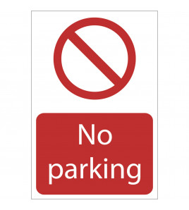 'No Parking' Prohibition Sign, 400 x 600mm