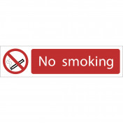 No Smoking' Prohibition Sign, 200 x 50mm