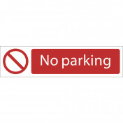 No Parking' Prohibition Sign, 200 x 50mm - Discontinued