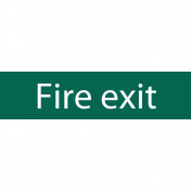 Fire Exit' Safety Sign, 200 x 50mm