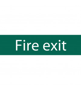 Fire Exit' Safety Sign, 200 x 50mm