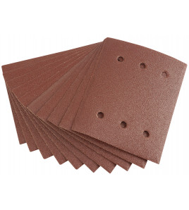 Ten 115 x 145mm 80 Grit Aluminium Oxide Sanding Sheets