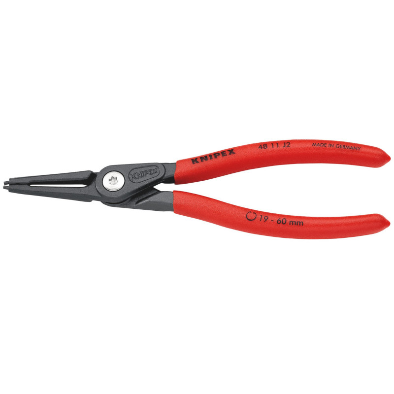 KNIPEX 48 11 J2 SB Precision Circlip Pliers For Internal Circlips In Bore Holes, 180mm