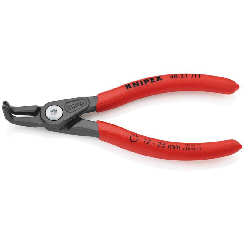 KNIPEX 48 21 J11 SB Precision Circlip Pliers For Internal Circlips In Bore Holes, 130mm
