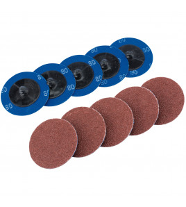 Aluminium Oxide Sanding Discs, 50mm, 80 Grit (Pack of 10) - Discontinued
