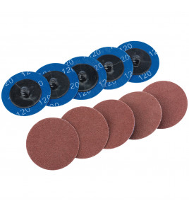 Aluminium Oxide Sanding Discs, 50mm, 120 Grit (Pack of 10) - Discontinued