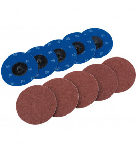 Aluminium Oxide Sanding Discs, 75mm, 80 Grit (Pack of 10)
