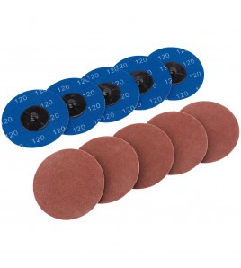 Aluminium Oxide Sanding Discs, 75mm, 120 Grit (Pack of 10)