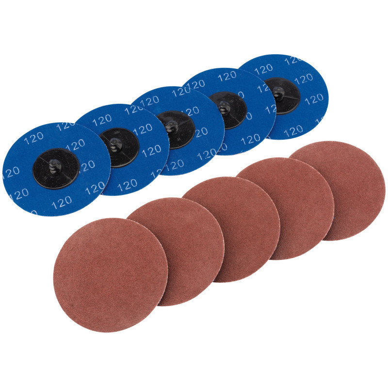 Aluminium Oxide Sanding Discs, 75mm, 120 Grit (Pack of 10)